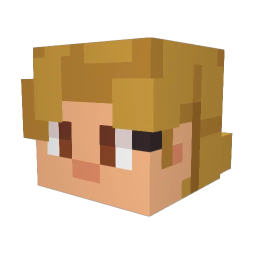 jmoxx Minecraft avatar head, 3D render