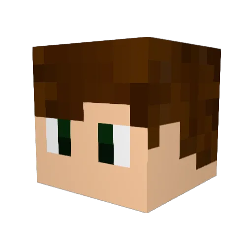 jmwringer Minecraft avatar head, 3D render