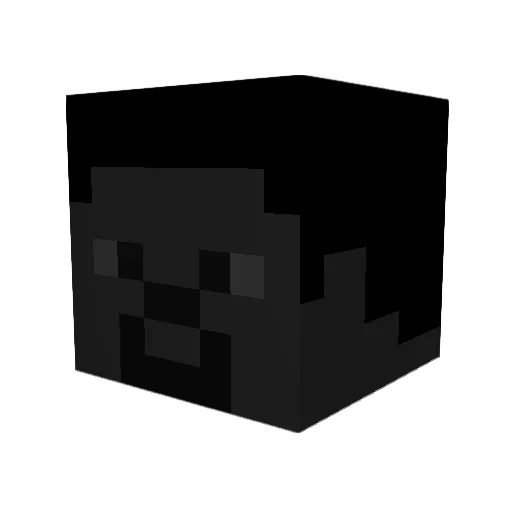 jnc_ Minecraft avatar head, 3D render