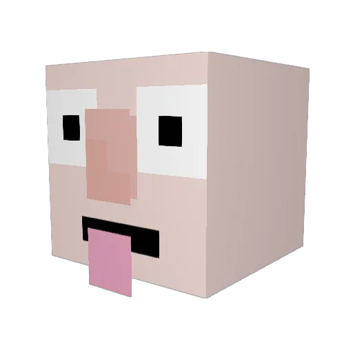 jndvfzraref Minecraft avatar head, 3D render