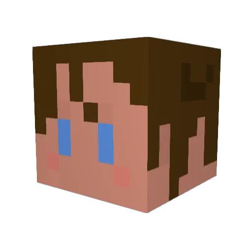jnebel Minecraft avatar head, 3D render