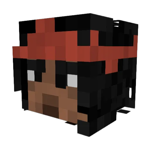 jnkie Minecraft avatar head, 3D render