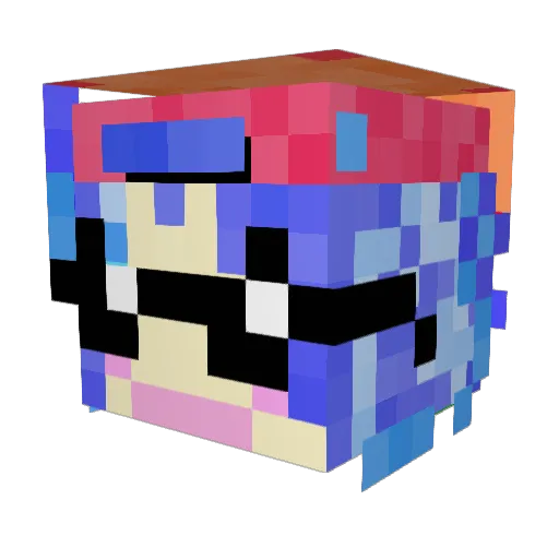 jnnnc Minecraft avatar head, 3D render