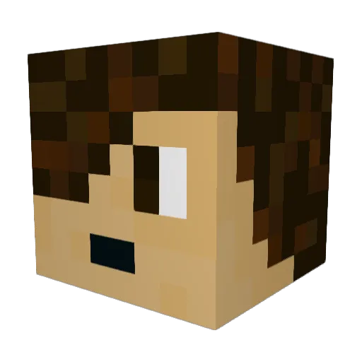 jnyrr Minecraft avatar head, 3D render