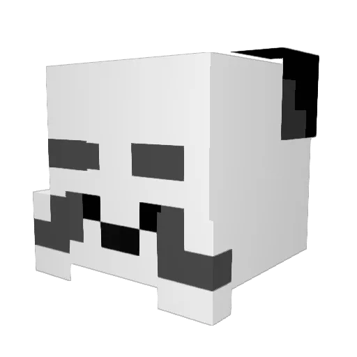 jo_panda Minecraft avatar head, 3D render