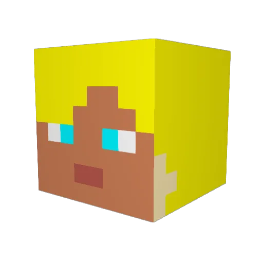 joa285 Minecraft avatar head, 3D render