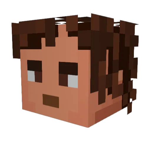 joahyeon Minecraft avatar head, 3D render