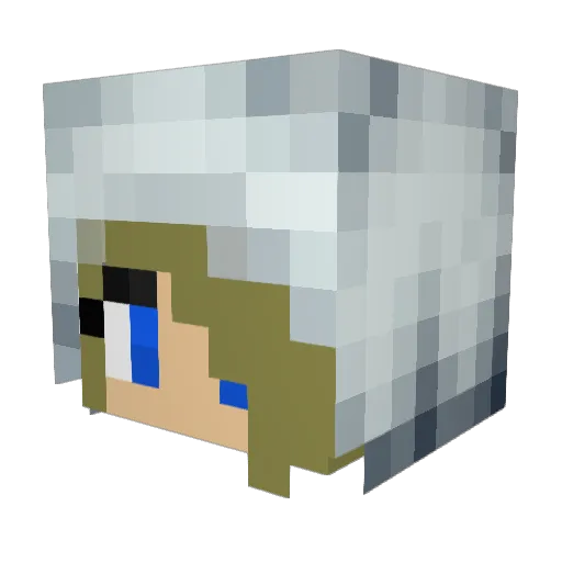 joanieservant Minecraft avatar head, 3D render