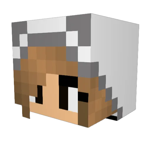 joannethegreat Minecraft avatar head, 3D render