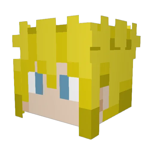 joaocavalione Minecraft avatar head, 3D render