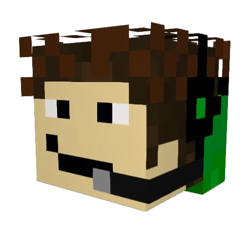 joaodalb Minecraft avatar head, 3D render