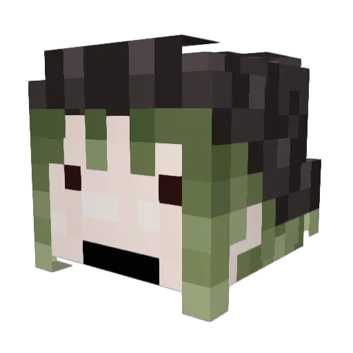 joaoum Minecraft avatar head, 3D render