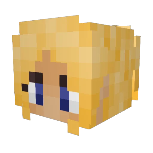joaoxana Minecraft avatar head, 3D render