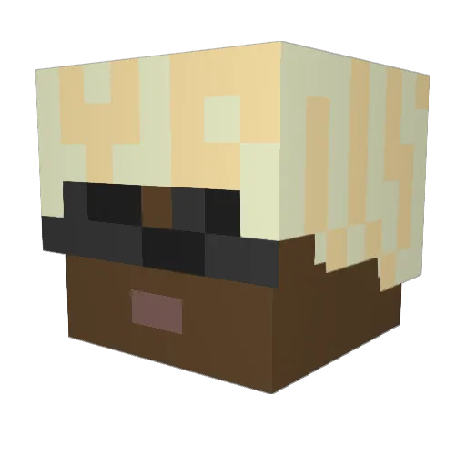 joaquien Minecraft avatar head, 3D render