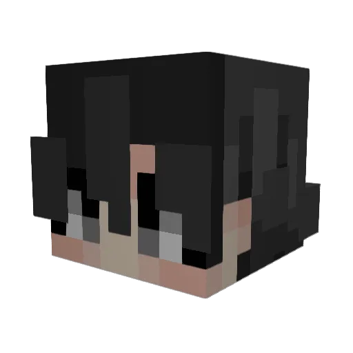 job0less Minecraft avatar head, 3D render