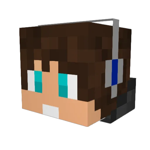 jobashadan Minecraft avatar head, 3D render