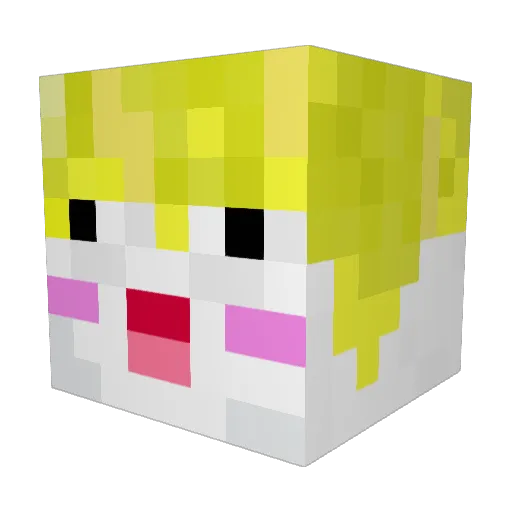 jobb00 Minecraft avatar head, 3D render