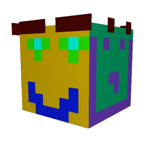 jobbaaaaa Minecraft avatar head, 3D render