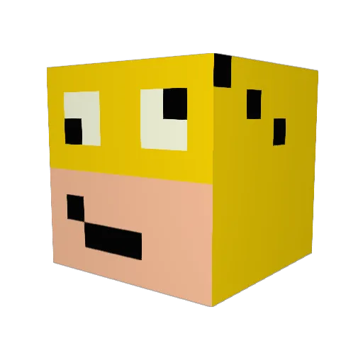 jobeone Minecraft avatar head, 3D render