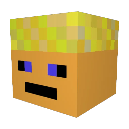 jobkiller Minecraft avatar head, 3D render