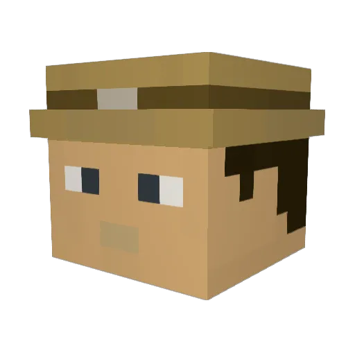 jobo1236 Minecraft avatar head, 3D render