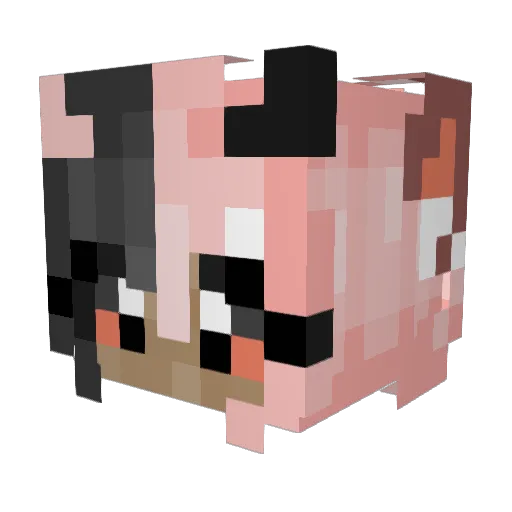 jobychi Minecraft avatar head, 3D render