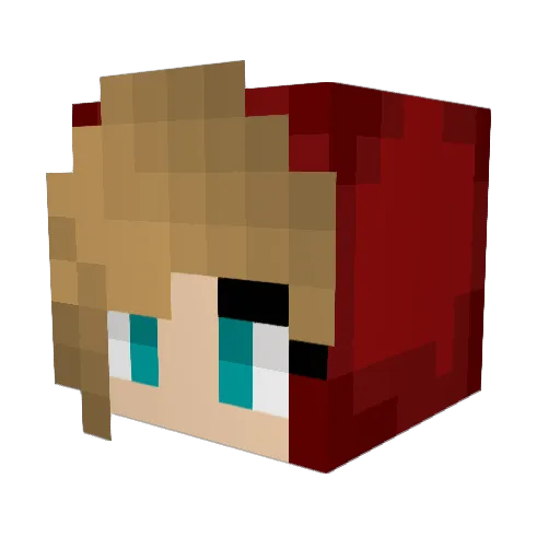 jocelynamajiki Minecraft avatar head, 3D render