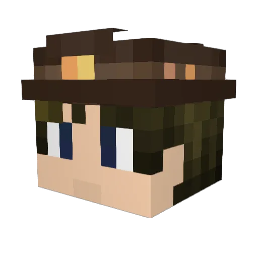 jockbush Minecraft avatar head, 3D render