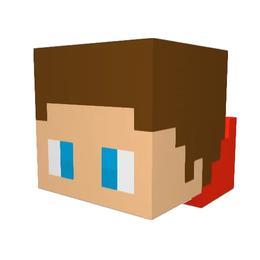 jocobd Minecraft avatar head, 3D render