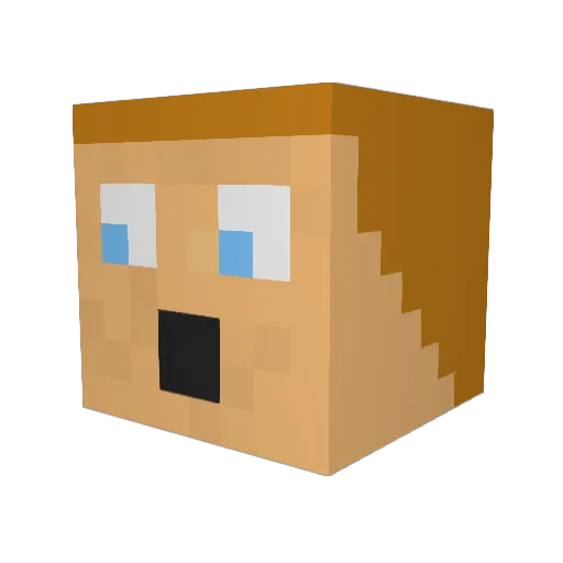 jocohn Minecraft avatar head, 3D render