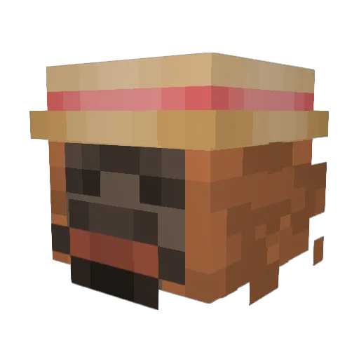 joeHubes Minecraft avatar head, 3D render