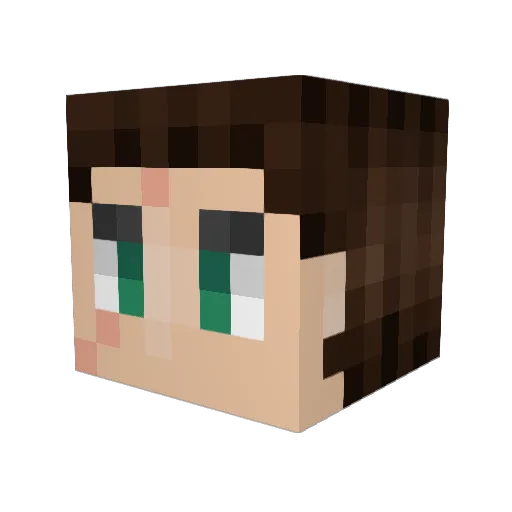 joebai Minecraft avatar head, 3D render