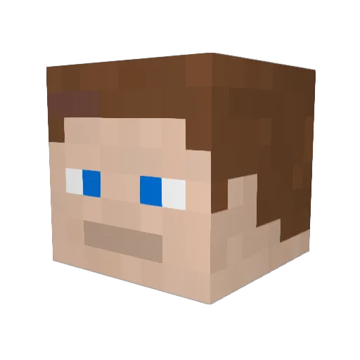 joebut Minecraft avatar head, 3D render