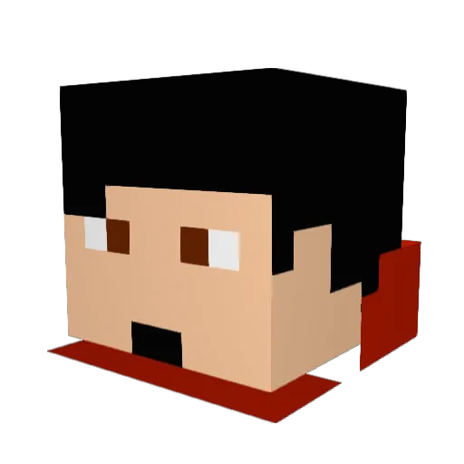 joegunner Minecraft avatar head, 3D render