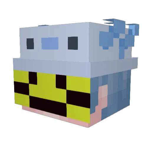 joeko Minecraft avatar head, 3D render