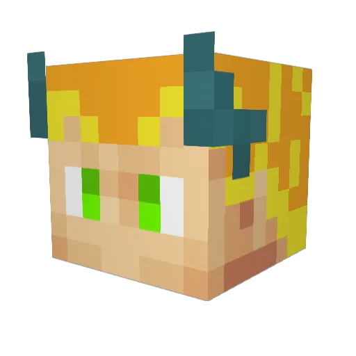joel19min Minecraft avatar head, 3D render