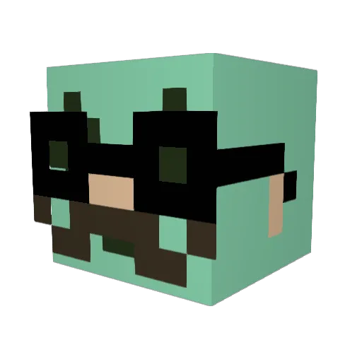 joel_ant Minecraft avatar head, 3D render