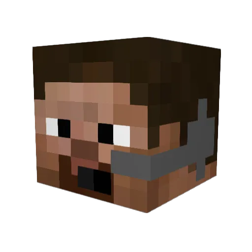 joelcharron Minecraft avatar head, 3D render