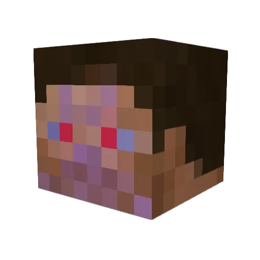 joelcomm Minecraft avatar head, 3D render
