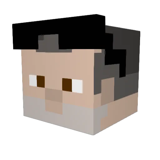 joematt Minecraft avatar head, 3D render