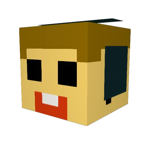 joenutdonut Minecraft avatar head, 3D render
