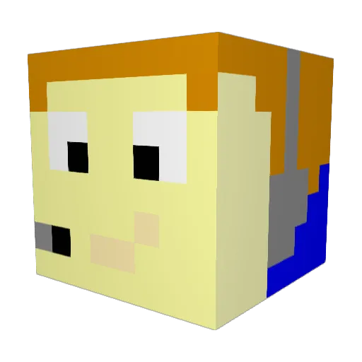 joeybackman Minecraft avatar head, 3D render