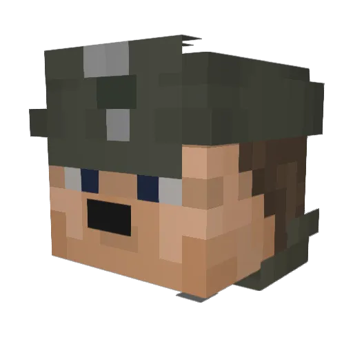 joeydacat Minecraft avatar head, 3D render