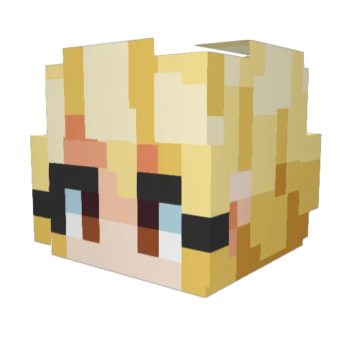 joeyshine Minecraft avatar head, 3D render