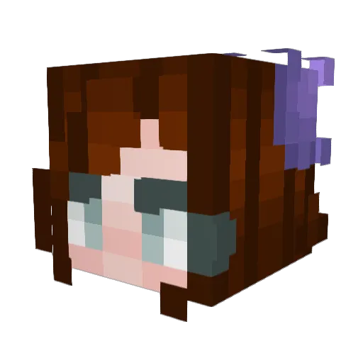 joffeine Minecraft avatar head, 3D render
