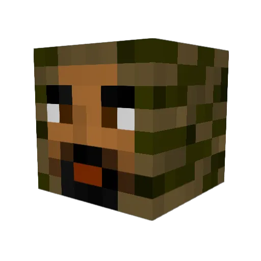 joga2 Minecraft avatar head, 3D render