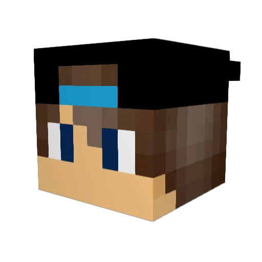 jogasquare Minecraft avatar head, 3D render