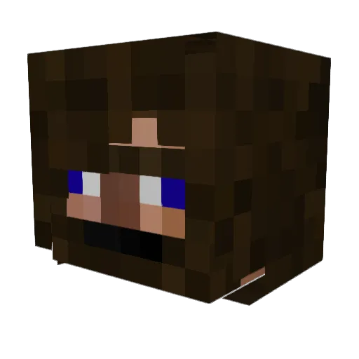 johabneshaha Minecraft avatar head, 3D render