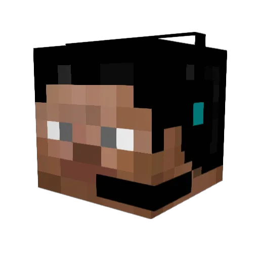 johanbuilder Minecraft avatar head, 3D render