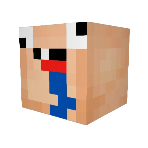 johannes29j Minecraft avatar head, 3D render